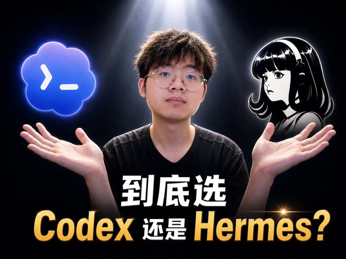Glossy Codex vs Hermes Tech Thumbnail with bold thumbnail composition, readable focal subject, and high-contrast poster styling