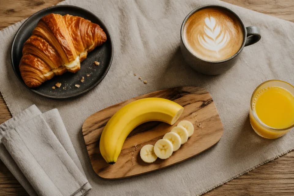 Editorial top-down breakfast flat-lay generated by Image 2