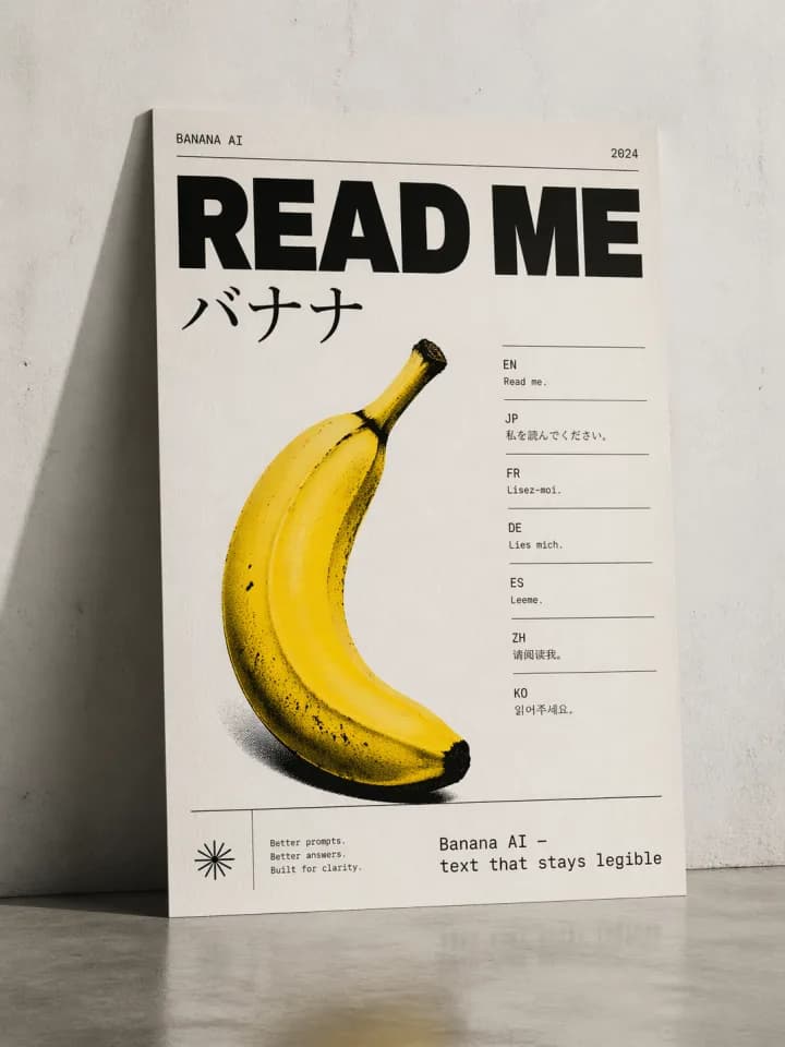 Bold multilingual poster with crisp typography generated by Image 2