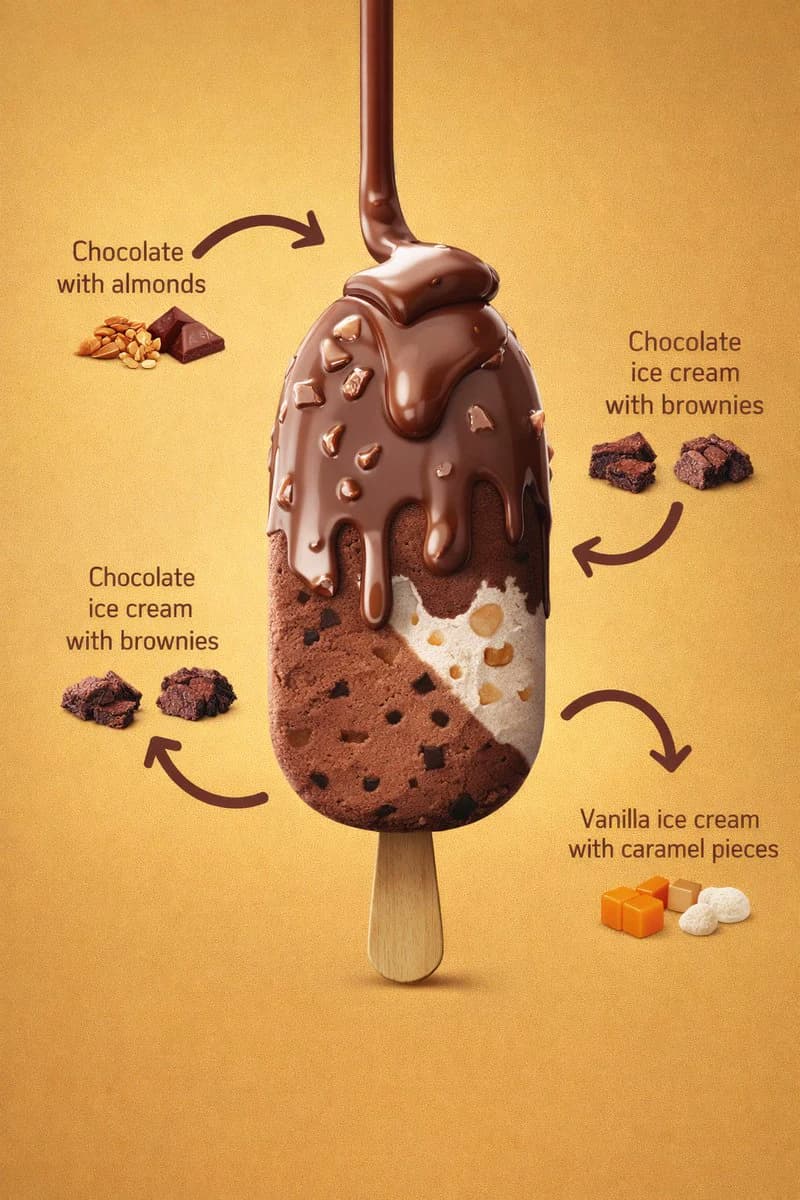 Ingredient callout ice cream ad example