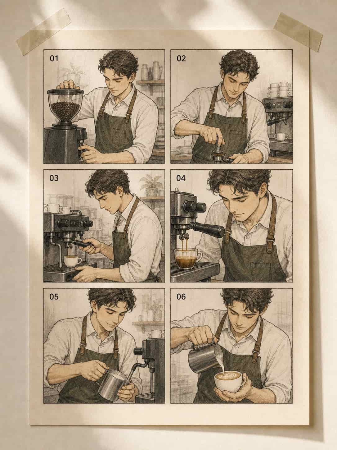 Storyboard sequence with cinematic frames, generated by Image 2
