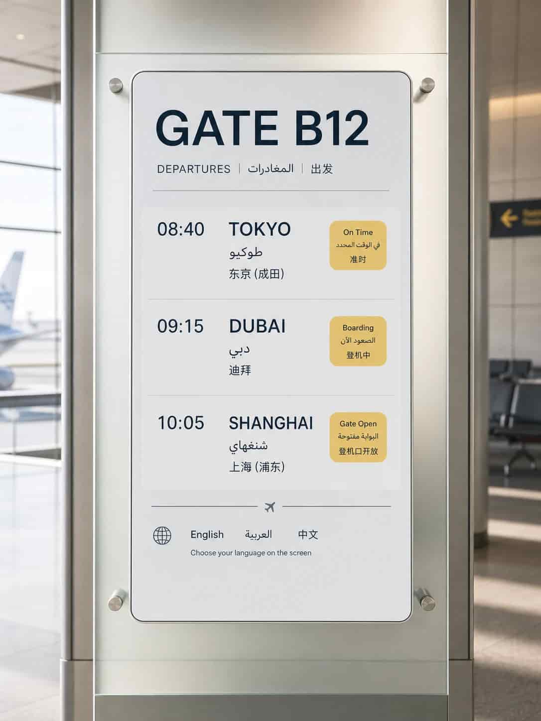 Wayfinding sign with crisp directional typography, generated by Image 2
