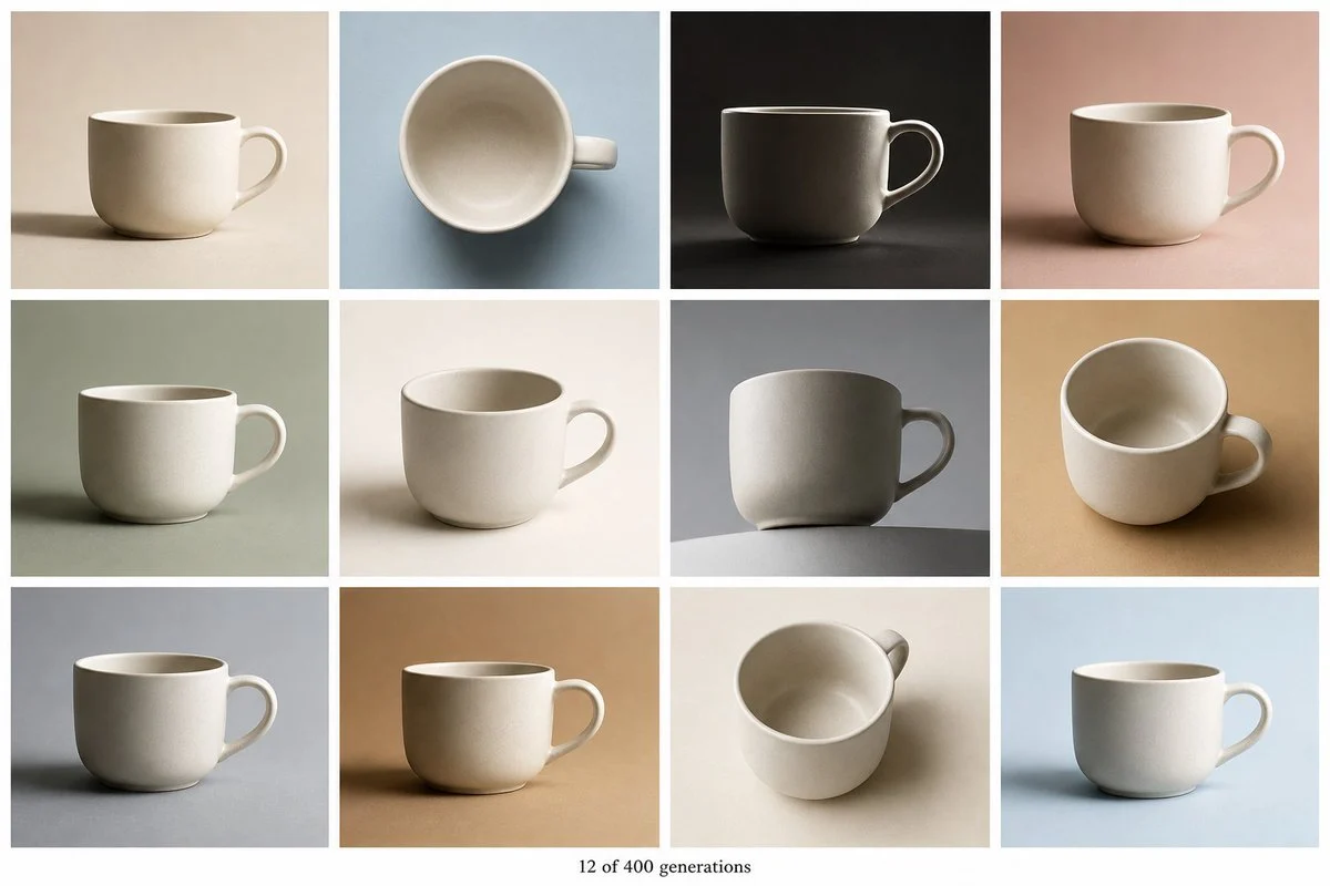 12-Tile Ceramic Mug Contact Sheet ecommerce visual with clean product presentation, shop-ready composition and detailed styling