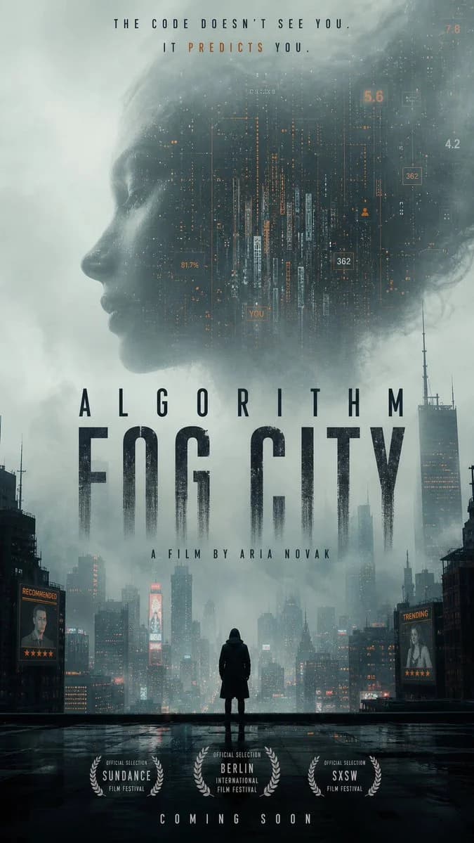 Algorithm Fog City Movie Poster with social-ready composition, lifestyle framing and shareable visual storytelling