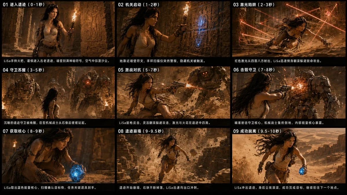 Ancient Ruin Escape Storyboard storyboard visual