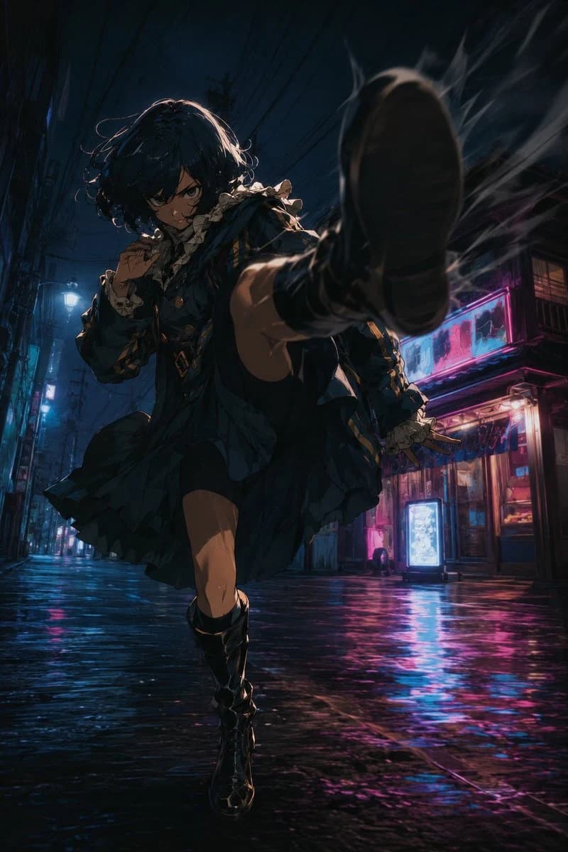 Anime Alley Kick Transformation storyboard visual