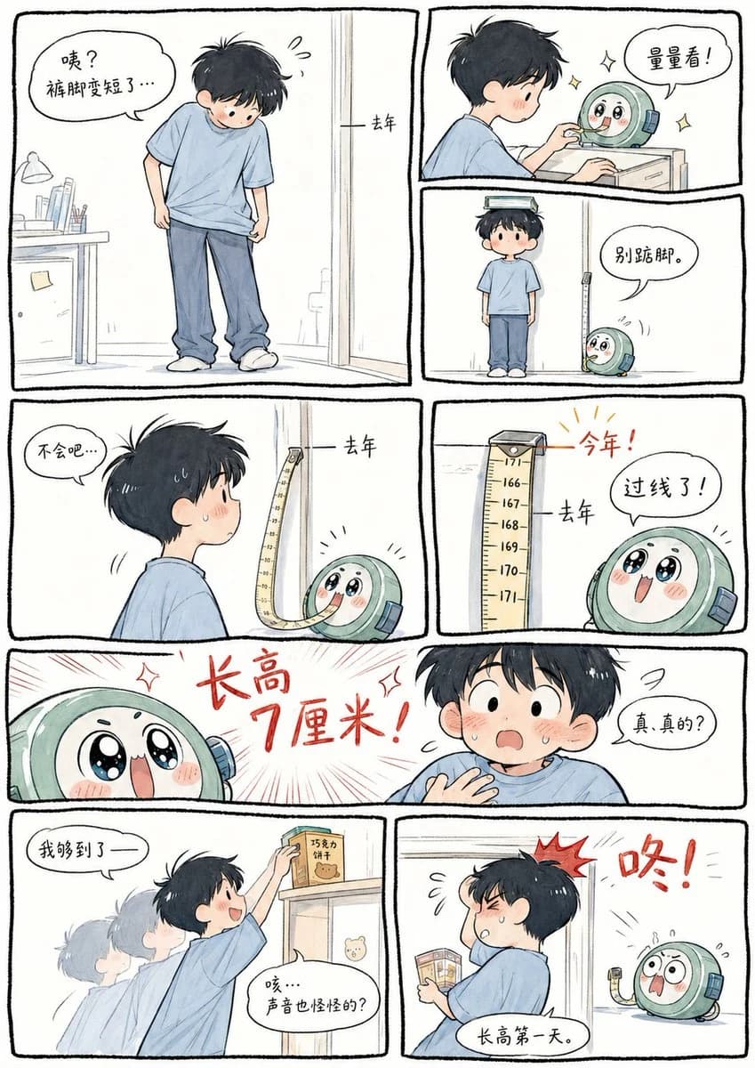 Boy Height Growth Manhua Comic storyboard visual