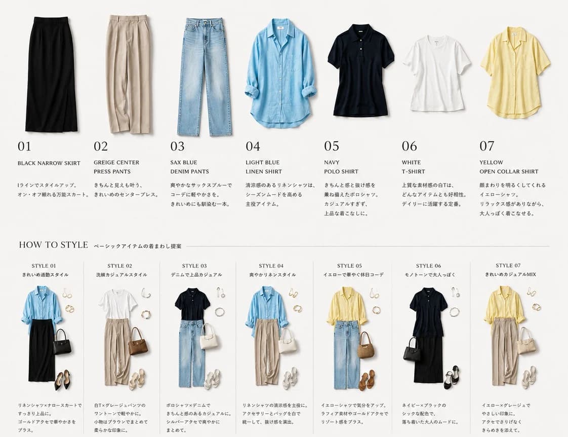 Capsule Wardrobe Styling Board with campaign-ready composition, brand-focused styling and premium commercial lighting