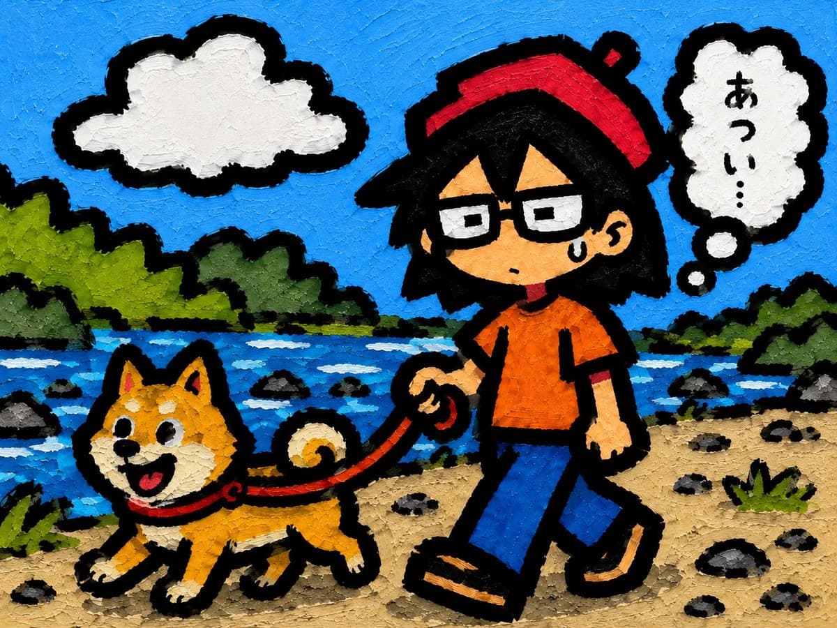 Character Walking Dog Scene with sequential panels, clear scene planning and cinematic visual flow