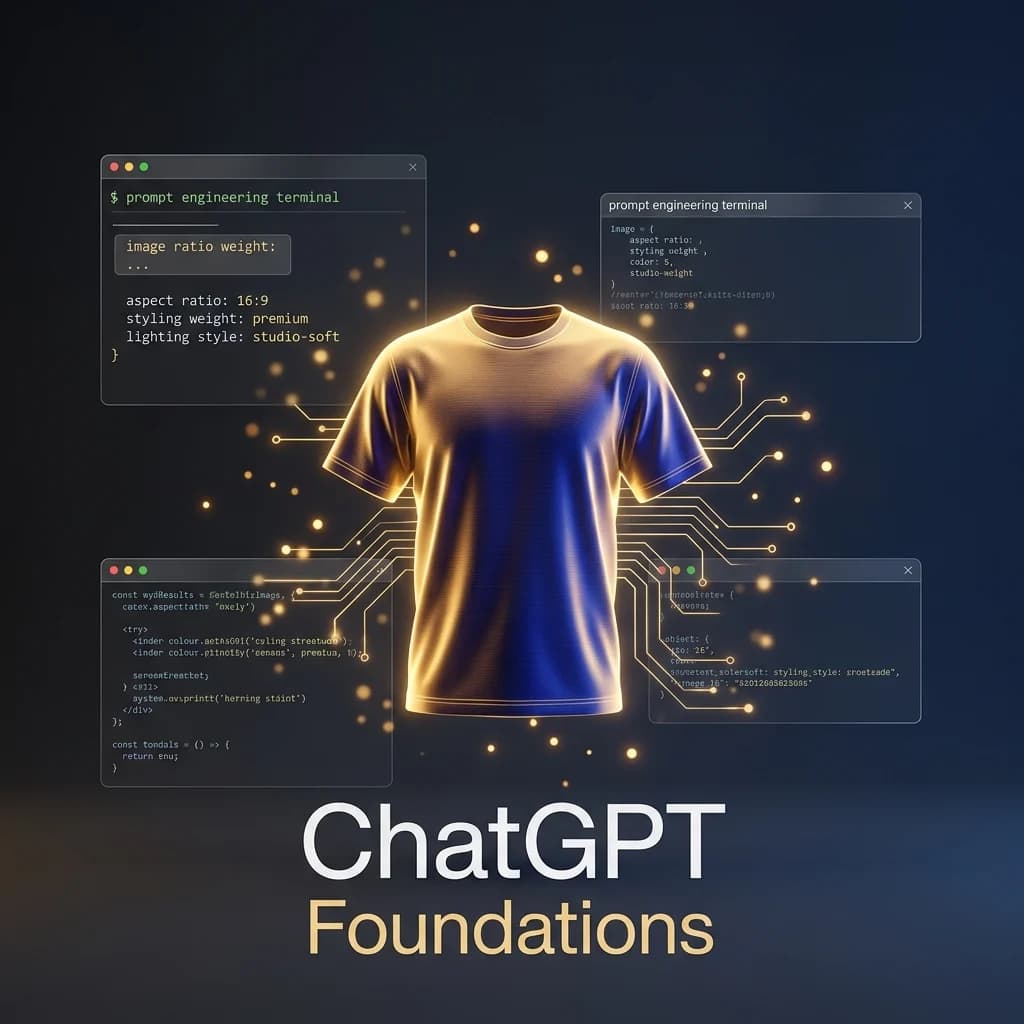 ChatGPT Foundations Product Visual with scroll-ready composition, strong focal subject, and polished social post styling