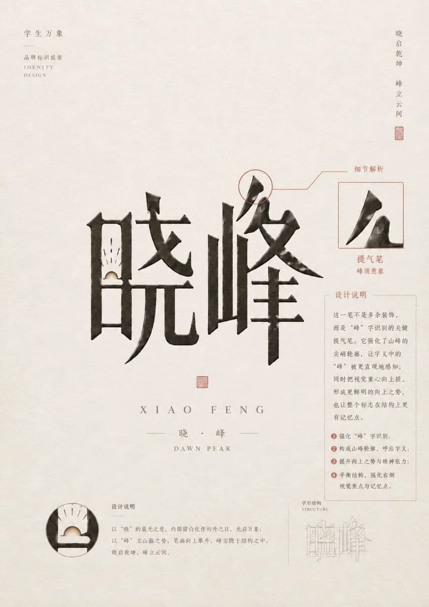 Chinese calligraphy identity poster with portrait silhouette, brush lettering, and refined cultural layout