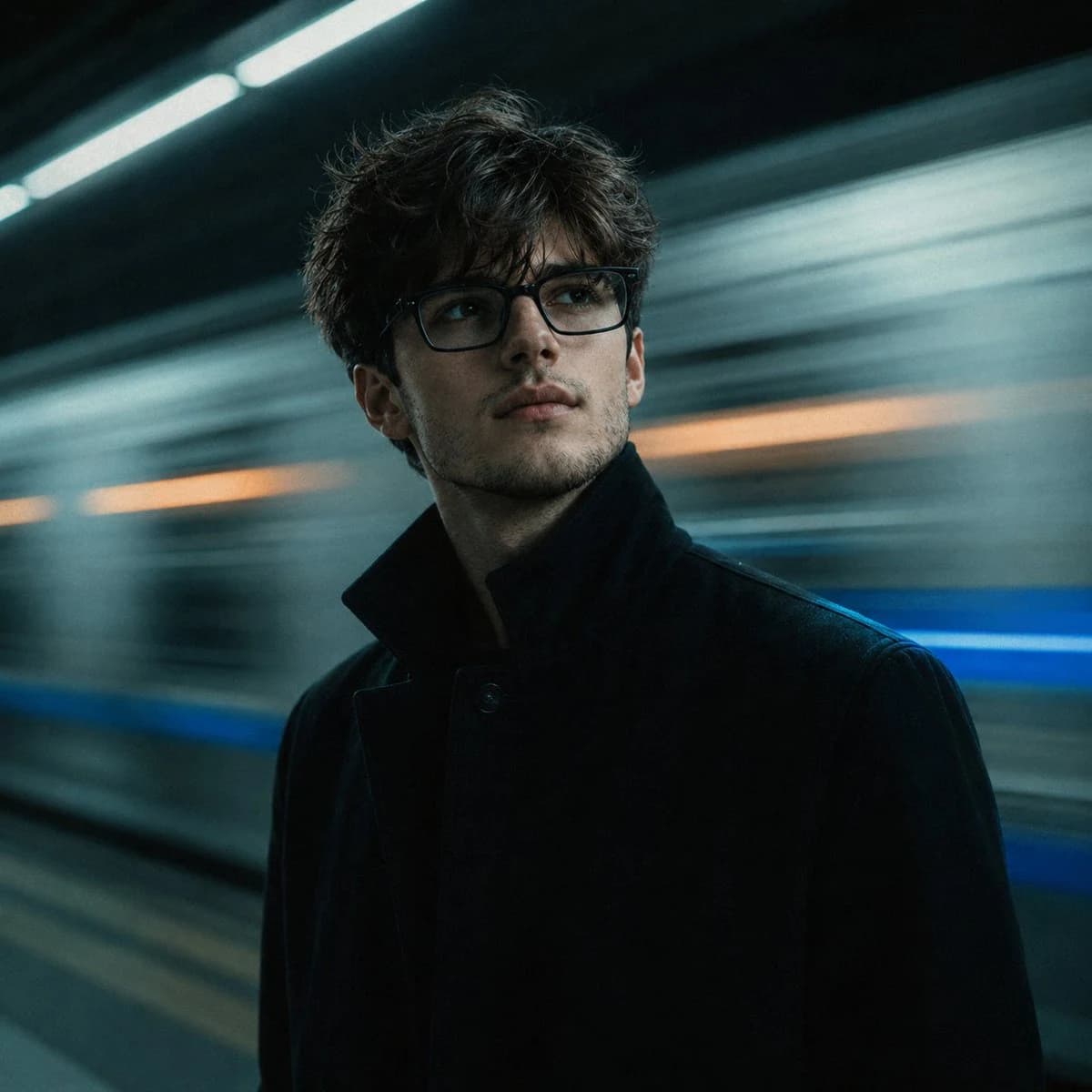 Cinematic Subway Face Reconstruction portrait visual