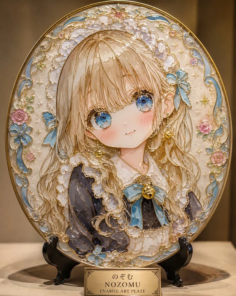 Cloisonné Anime Art Plate with campaign-ready composition, brand-focused styling and premium commercial lighting