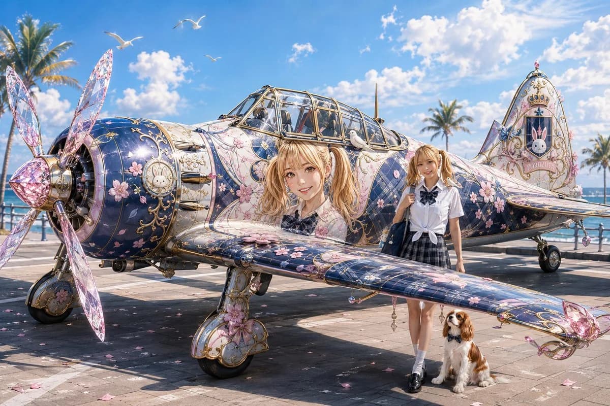 Colorful Peace-Themed Fighter Plane Wrap with campaign-ready composition, brand-focused styling and premium commercial lighting
