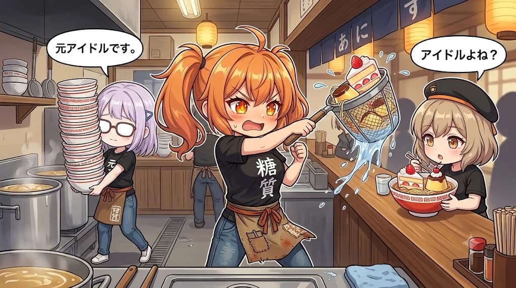 Comedic Anime Ramen Shop Chaos storyboard visual