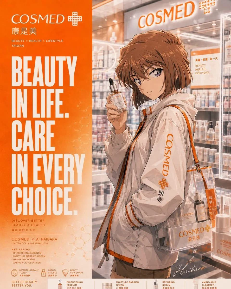 COSMED Anime Commercial Poster poster GPT Image 2 prompt example