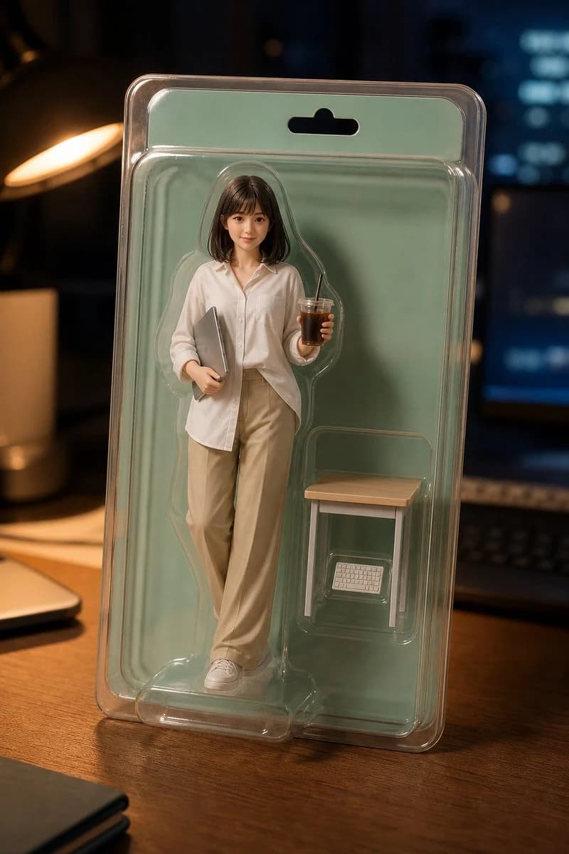 Custom Figure Blister Pack ad creative visual