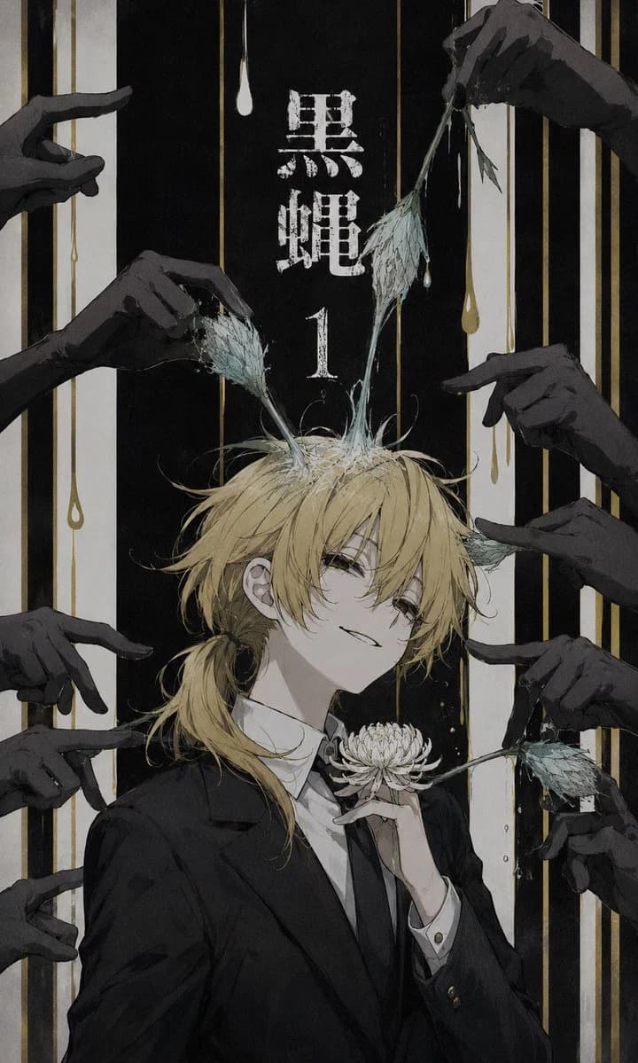 Dark Monochrome Manga Cover storyboard visual