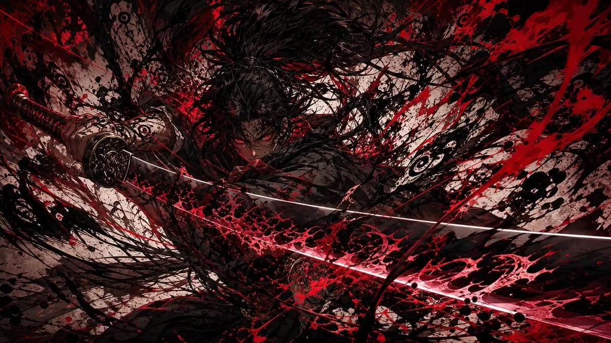 Dark Ronin Katana Splash Art storyboard visual