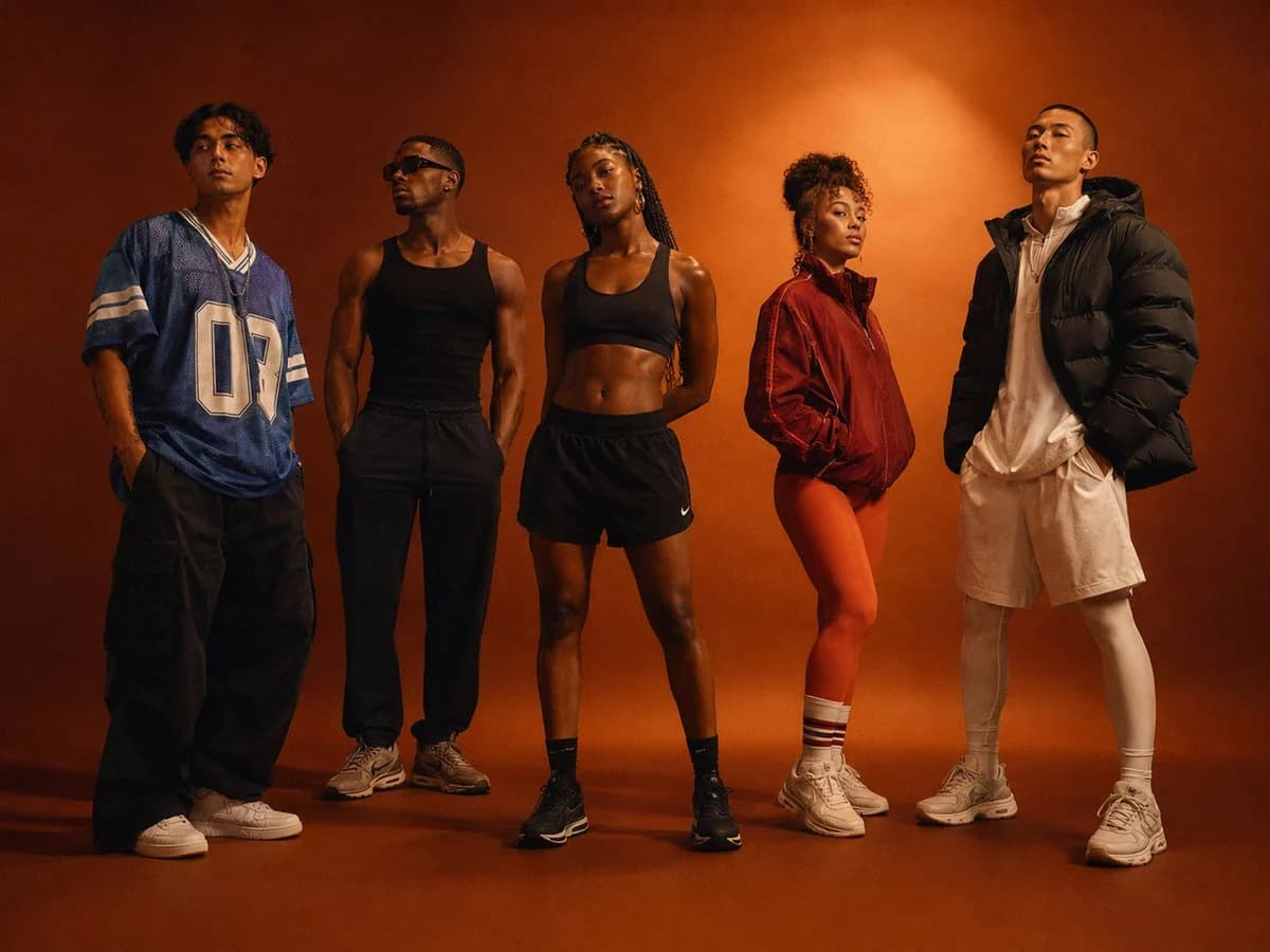 Diverse Athlete Fashion Portrait ad creative visual