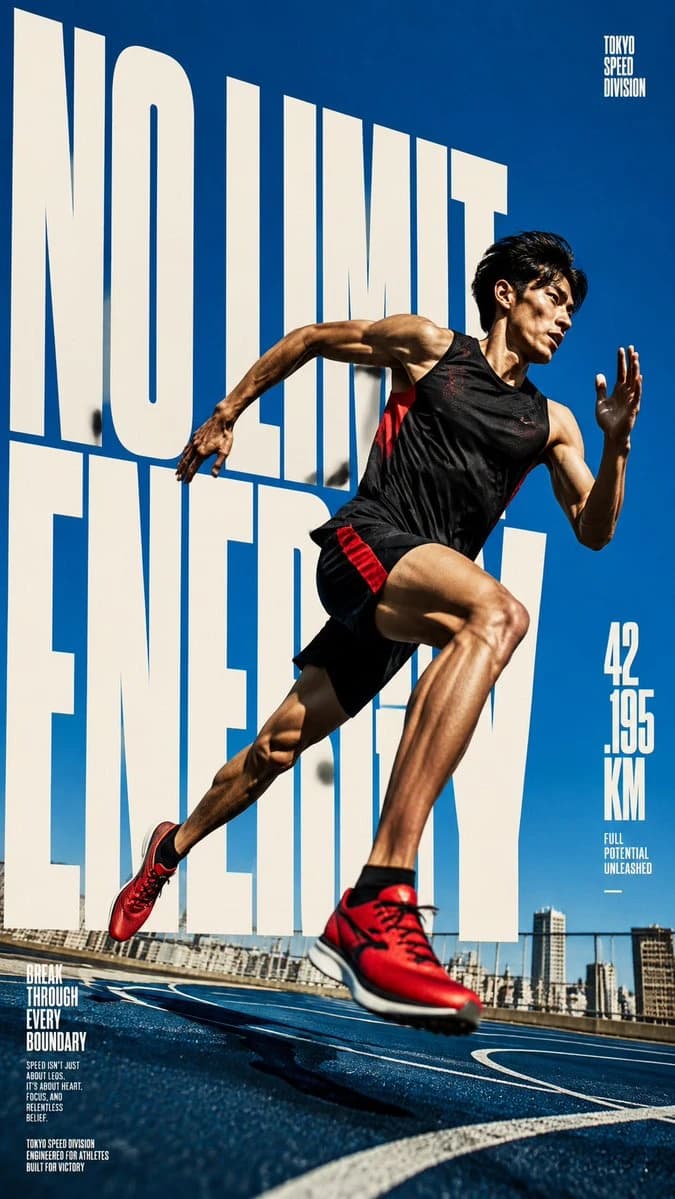 Dynamic Sprint Poster with campaign-ready composition, brand-focused styling and premium commercial lighting