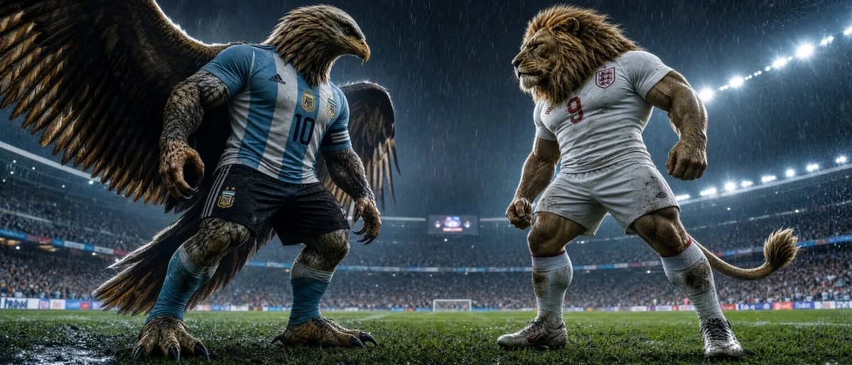 Eagle vs Lion Stadium Clash poster GPT Image 2 prompt example
