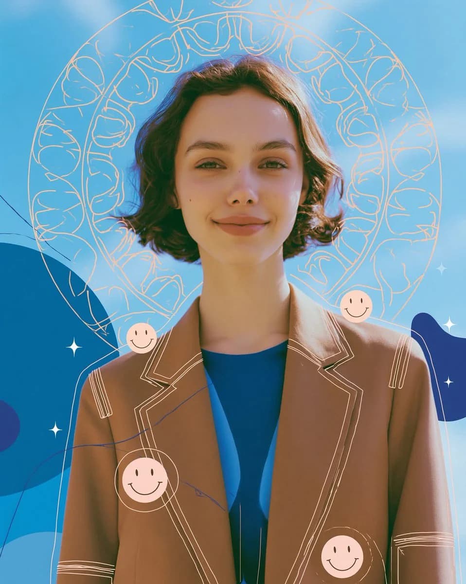Editorial Fashion Portrait with Whimsical Doodles with campaign-ready composition, brand-focused styling and premium commercial lighting