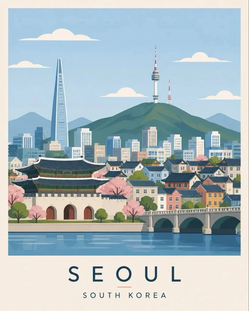 Editorial Travel Poster Illustration poster GPT Image 2 prompt example