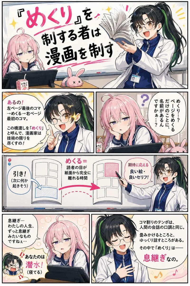 Educational Manga Comic Page infographic visual