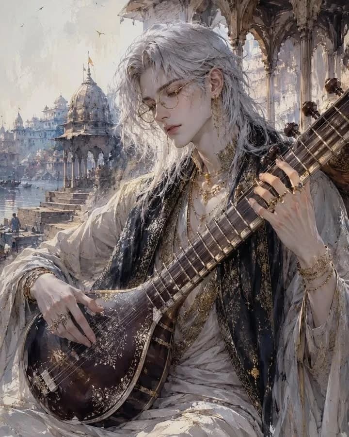 Ethereal Androgynous Musician Portrait portrait visual