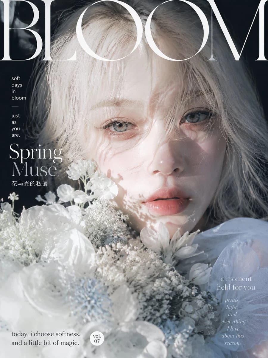 Ethereal Spring Magazine Cover social media visual