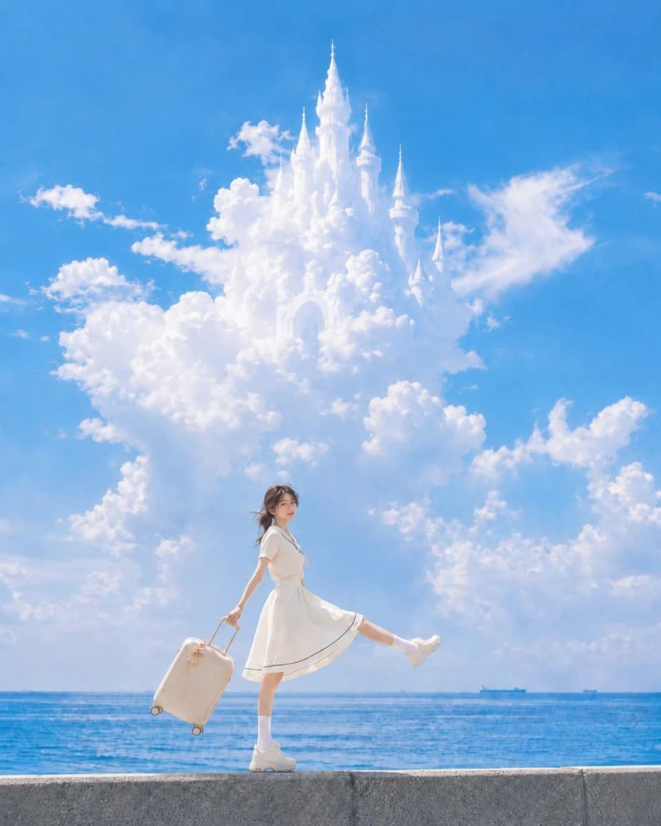 Fantasy Cloud Castle Journey social media visual