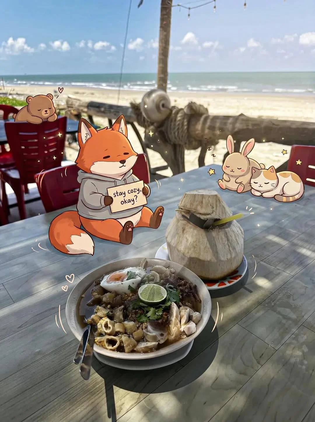 Food Photography with Doodle Characters poster GPT Image 2 prompt example