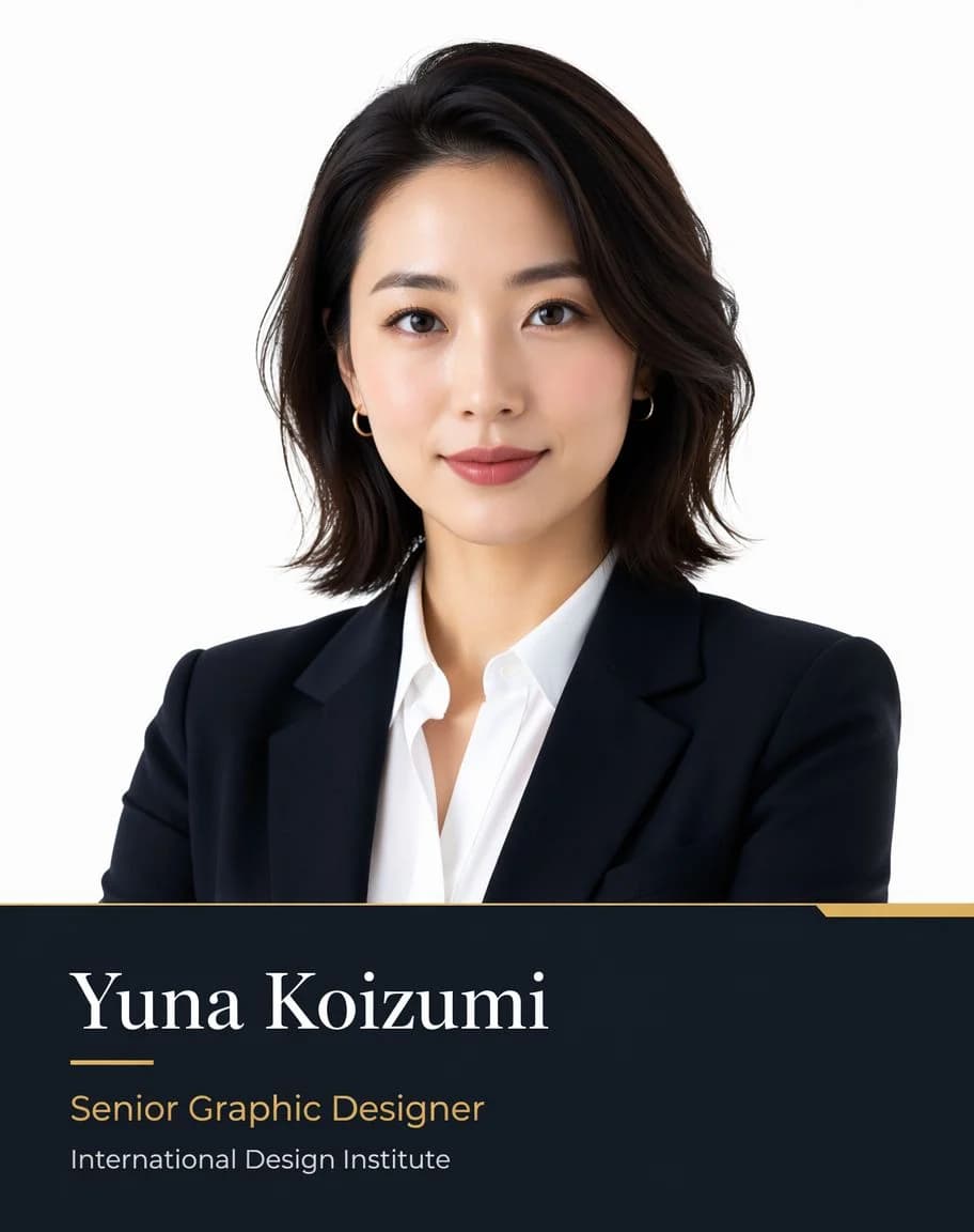 Formal Business Headshot Profile Poster with expressive pose, realistic lighting, and polished portrait composition