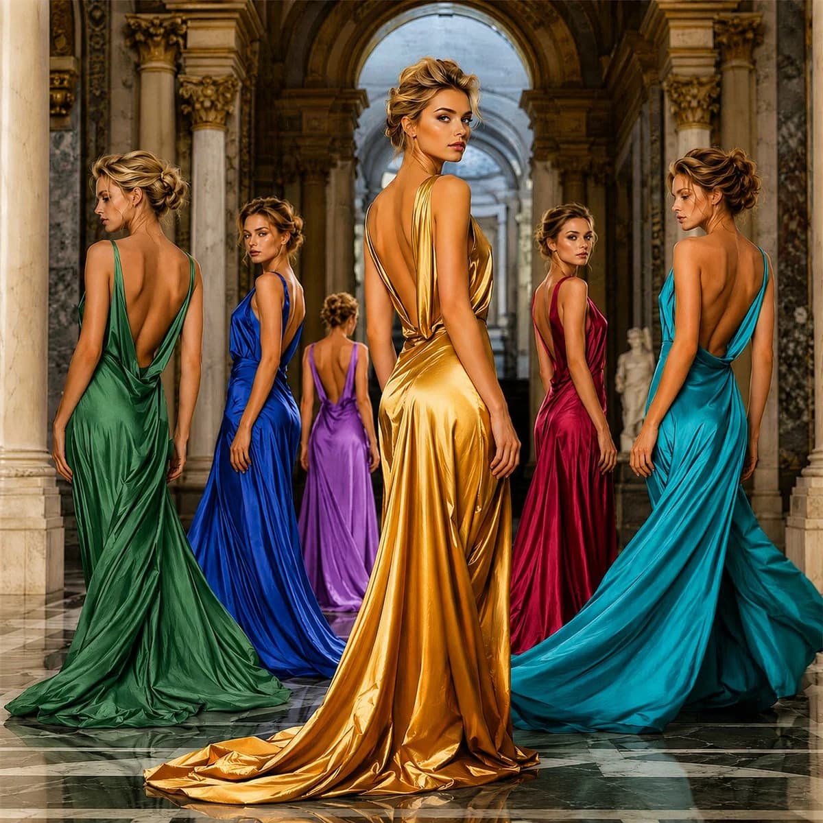 Frozen-Time Couture Hall Portrait with social-ready composition, lifestyle framing and shareable visual storytelling