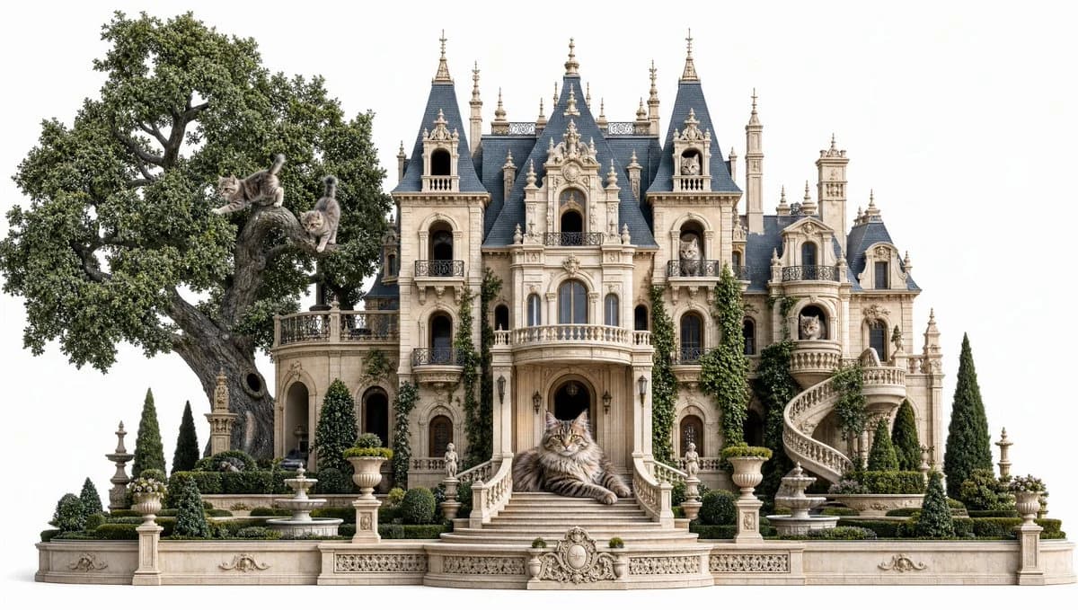 Gothic Cat Château ad creative visual
