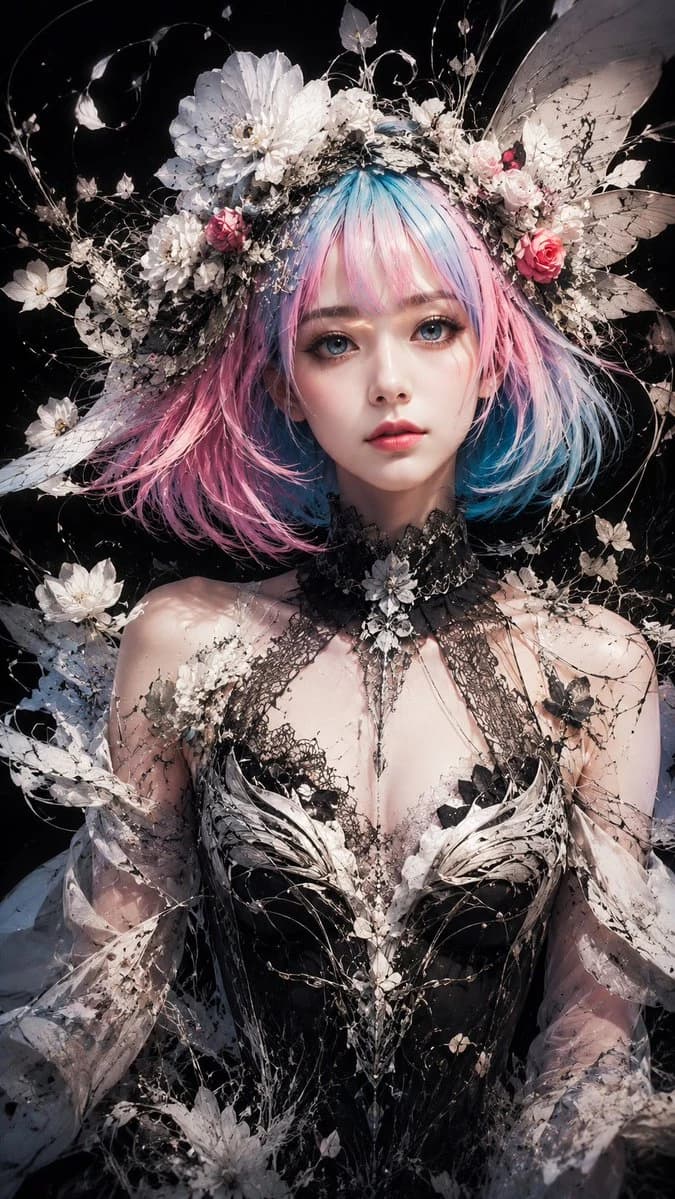 Gothic Floral Fairy Portrait portrait visual