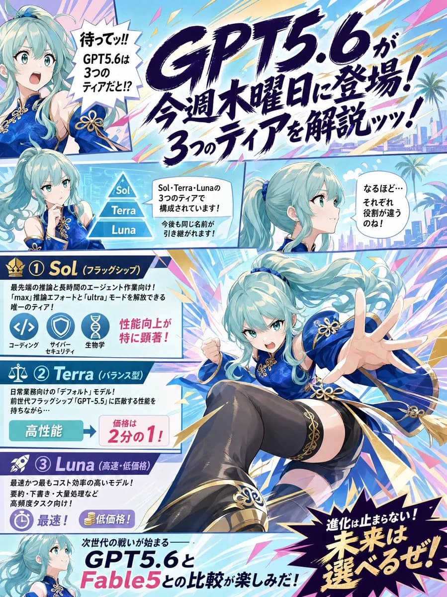 GPT5.6 Manga Tier Explainer with structured educational layout, readable annotations and clean visual hierarchy