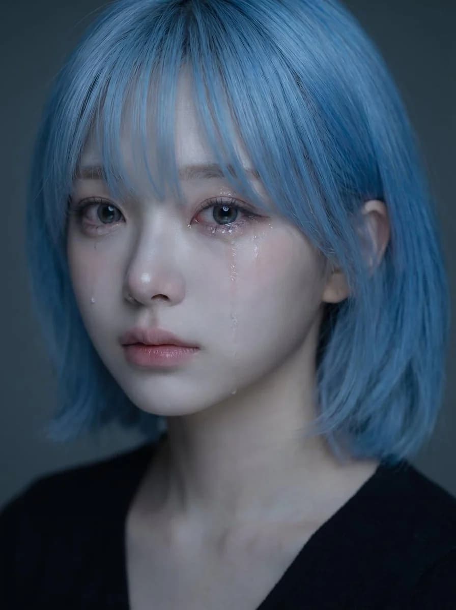 Reference-based portrait edit preserving facial identity while changing pose, styling and cinematic background mood