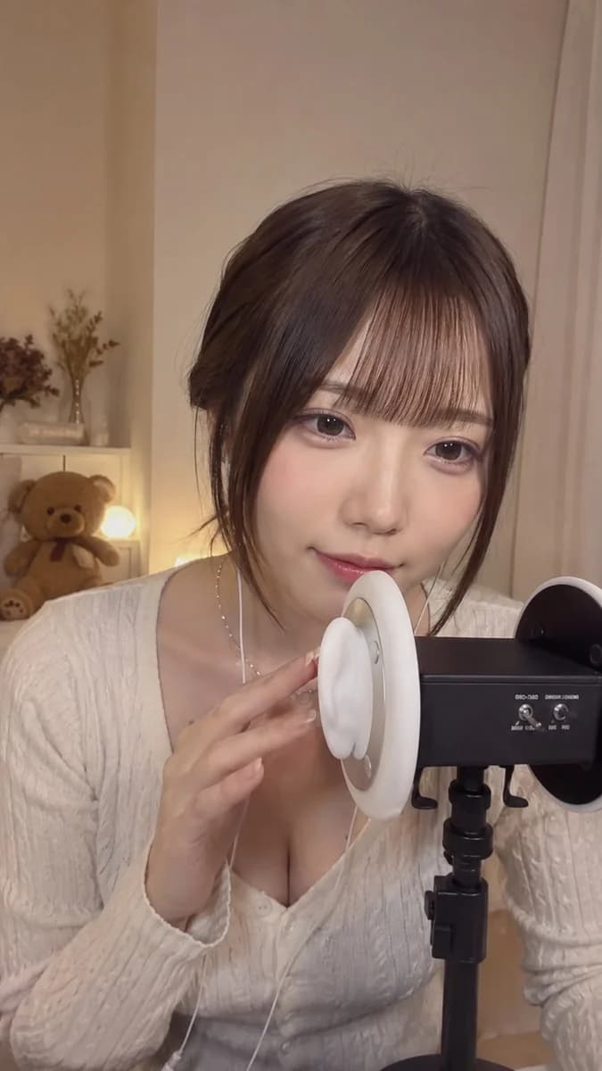 Japanese ASMR Streamer Studio with polished social media composition, clear subject focus and share-ready visual styling