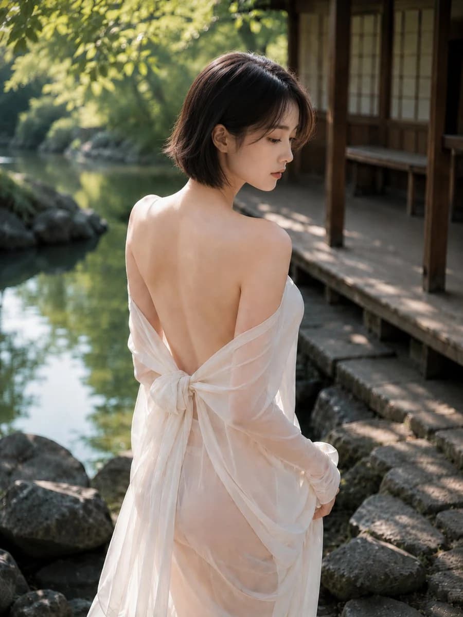 Japanese Garden Fashion Portrait social media visual