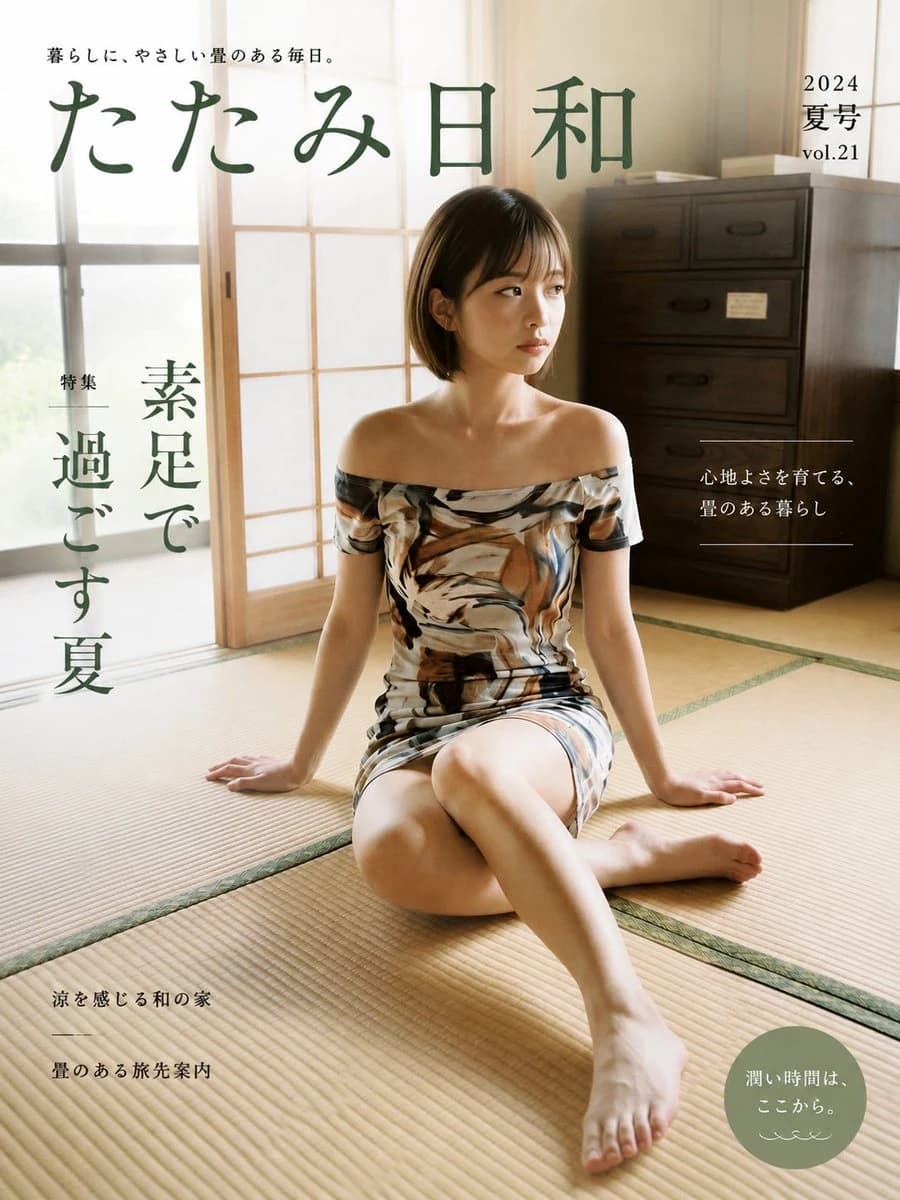 Japanese Tatami Lifestyle Magazine Cover ad creative visual