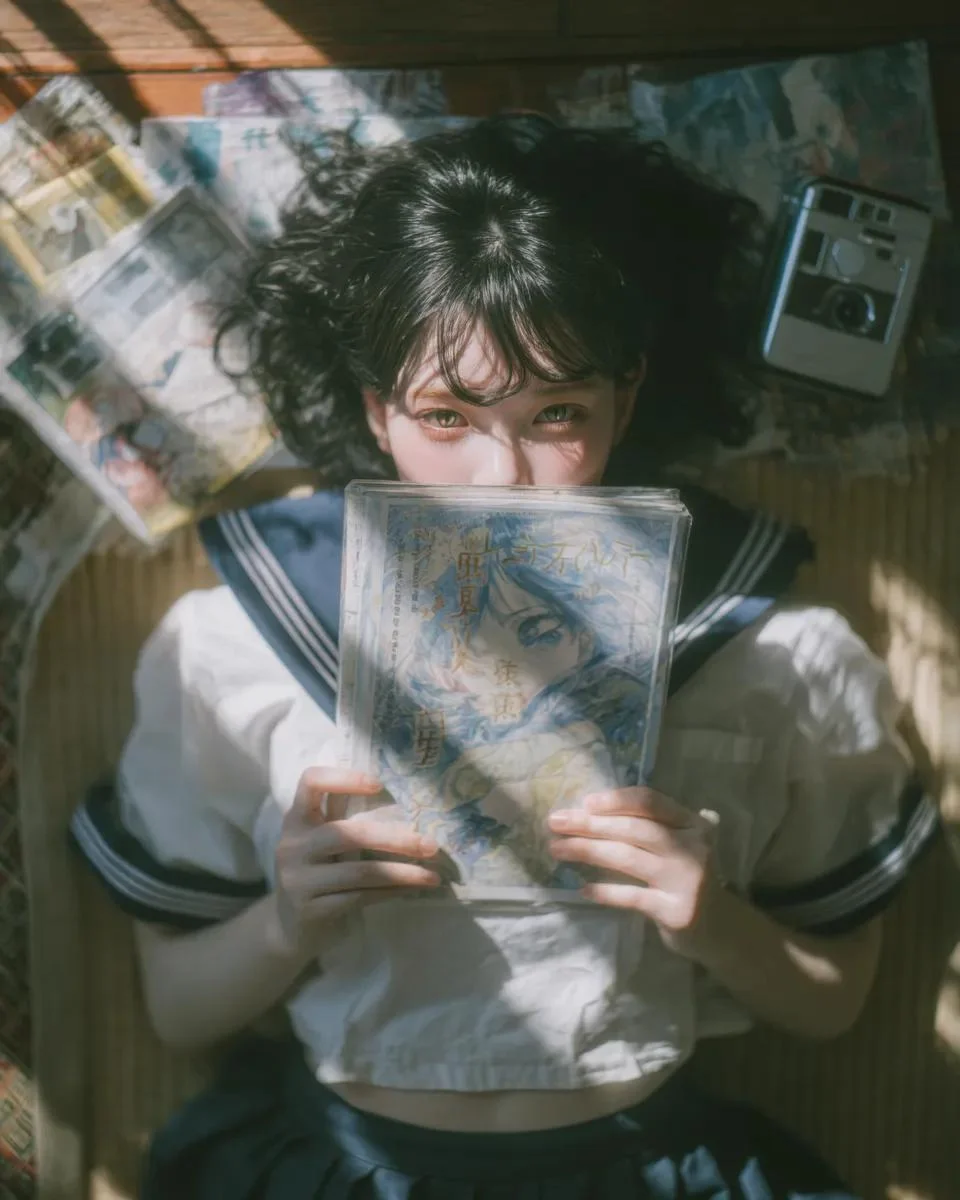 Japanese Tatami Manga Reading Portrait portrait GPT Image 2 prompt example