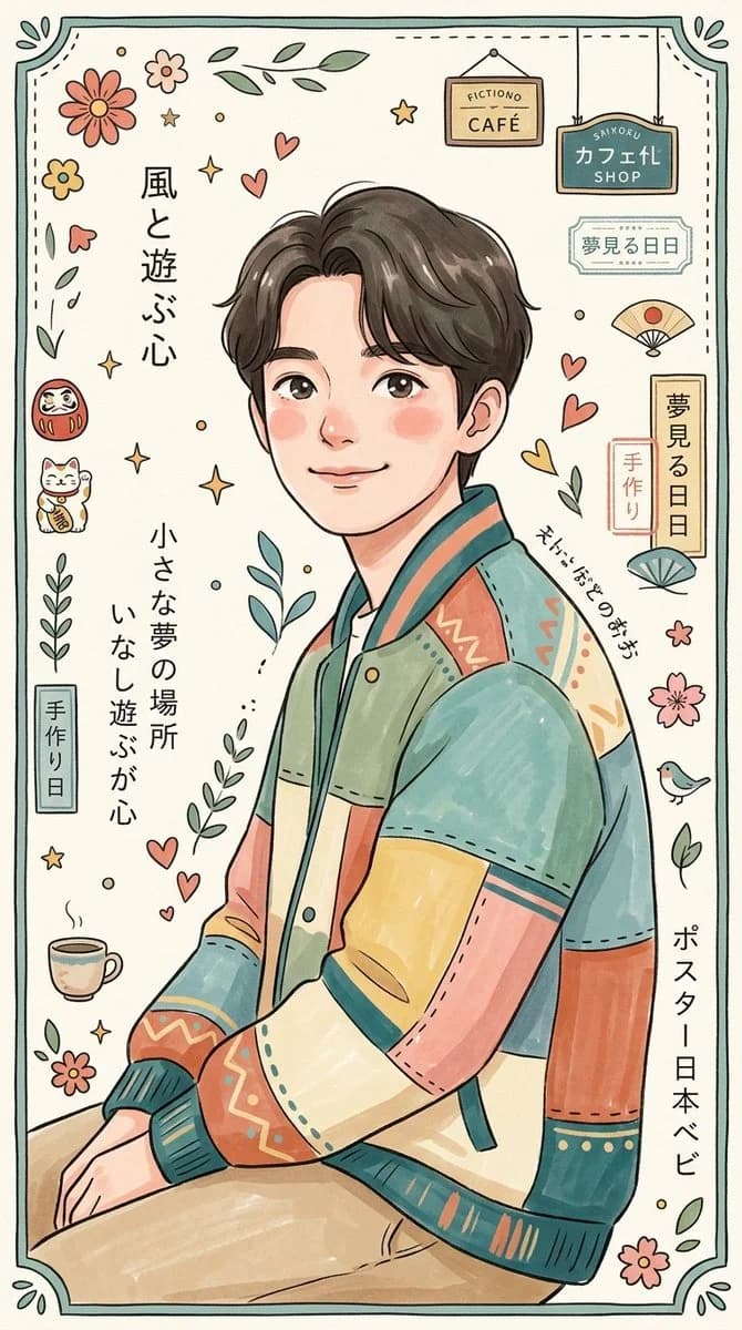 Japanese Whimsical Folk-Art Illustration poster GPT Image 2 prompt example
