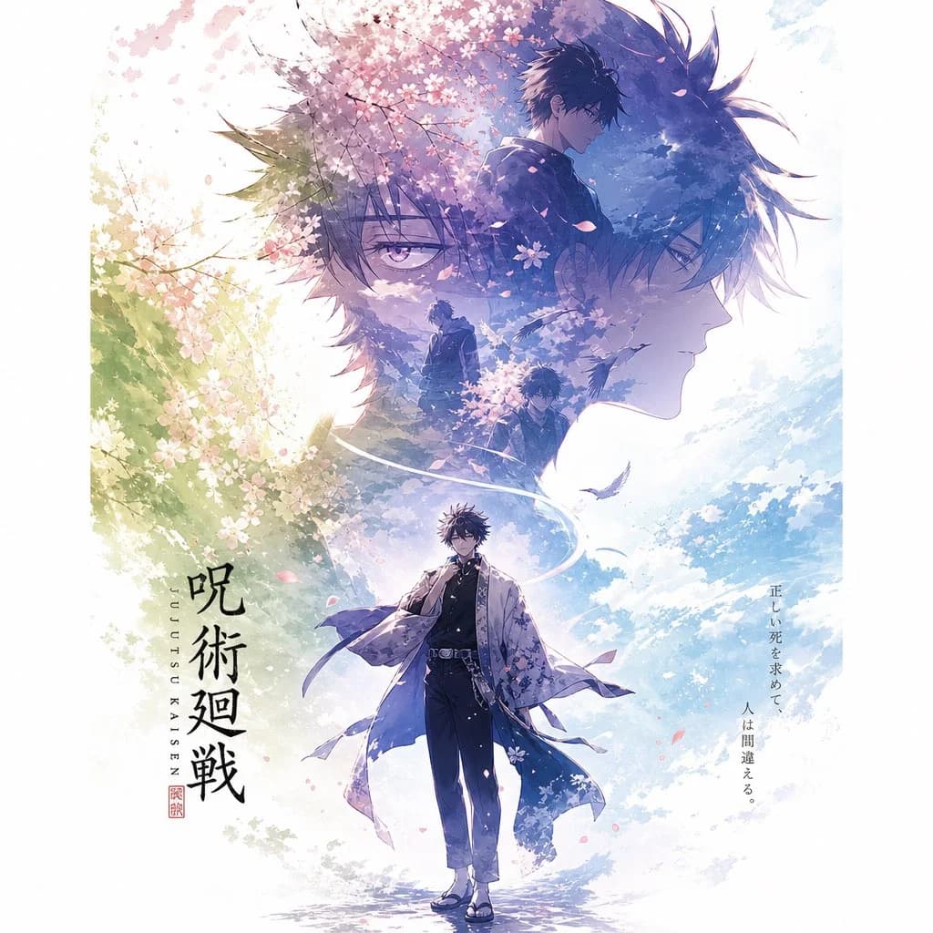 Jujutsu Kaisen Cinematic Key Visual poster GPT Image 2 prompt example