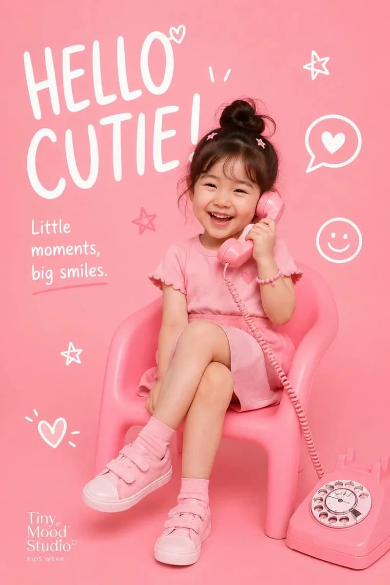 Kids Fashion Editorial Poster poster GPT Image 2 prompt example