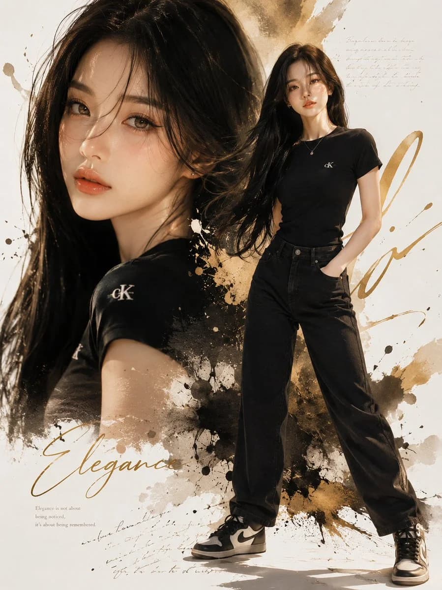 Korean Fashion Collage Poster portrait GPT Image 2 prompt example