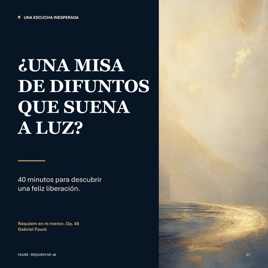 Luminous Fauré Requiem Poster: social media prompt preview with platform-ready composition and clear design.