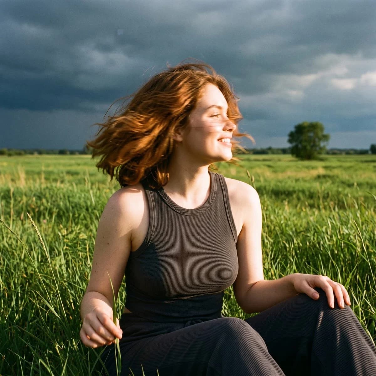 Meadow Sunbeams Motion Portrait social media visual