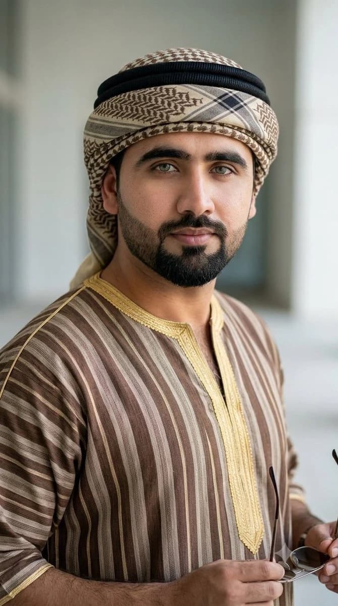 Middle Eastern Man Turban Portrait portrait visual